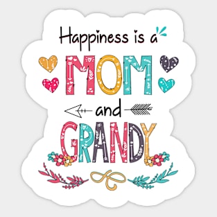 Happiness Is A Mom And Grandy Wildflower Happy Mother's Day Sticker